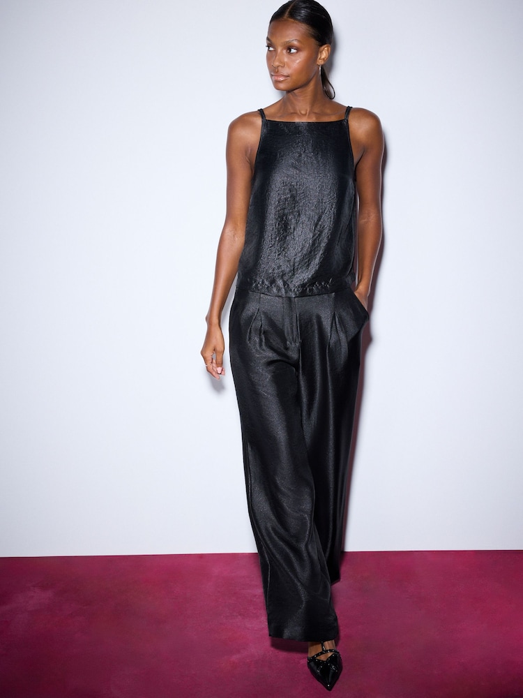 Black Super Wide Trousers - Image 1 of 5 Black Super Wide Trousers - Image 1 of 5