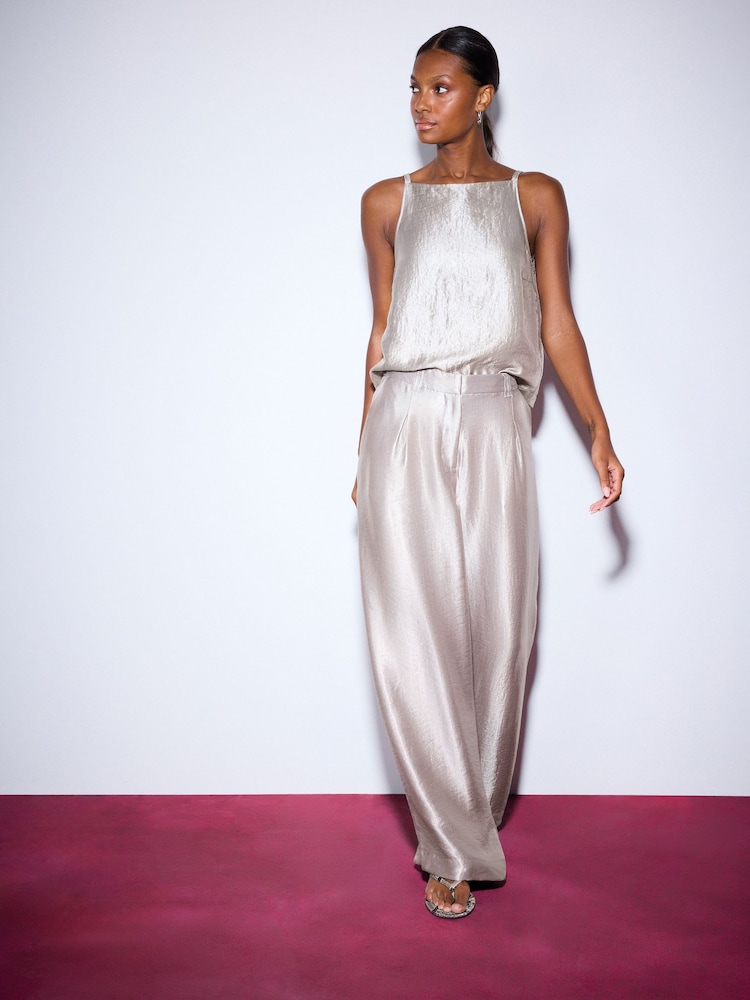 Silver Super Wide Trousers - Image 1 of 7 Silver Super Wide Trousers - Image 1 of 7