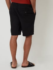 Threadbare Black Linen Blend Shorts - Image 2 of 4