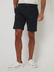 Threadbare Black Stretch Chino Shorts - Image 1 of 4