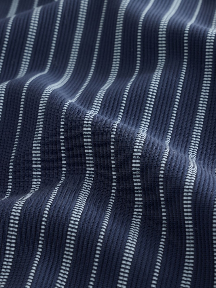 Blue N. Premium Vertical Stripe Supima Regular Fit Polo Shirt - Image 8 of 8