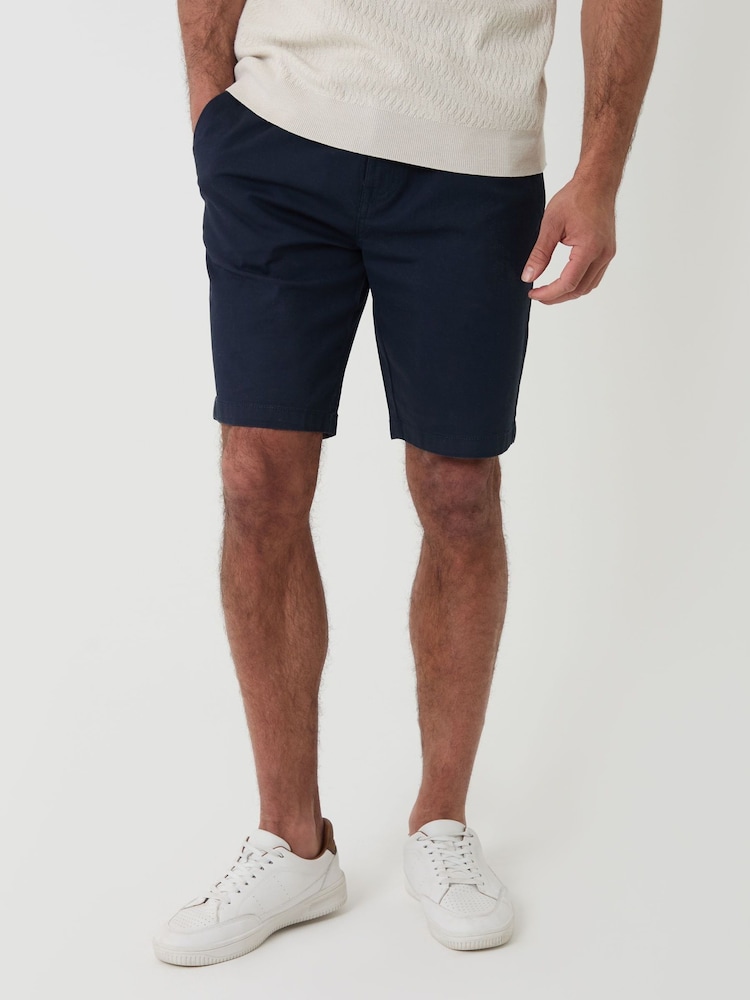 Threadbare Blue Elasticated Waist Stretch Chino Shorts - Image 1 of 4