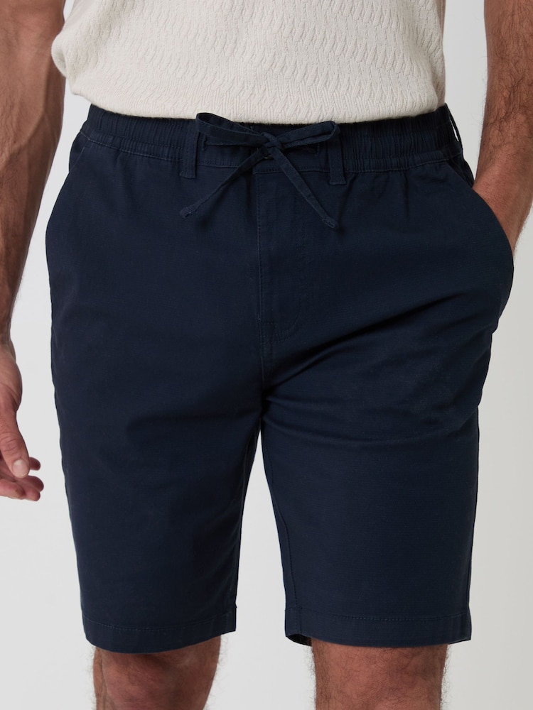 Threadbare Blue Elasticated Waist Stretch Chino Shorts - Image 4 of 4