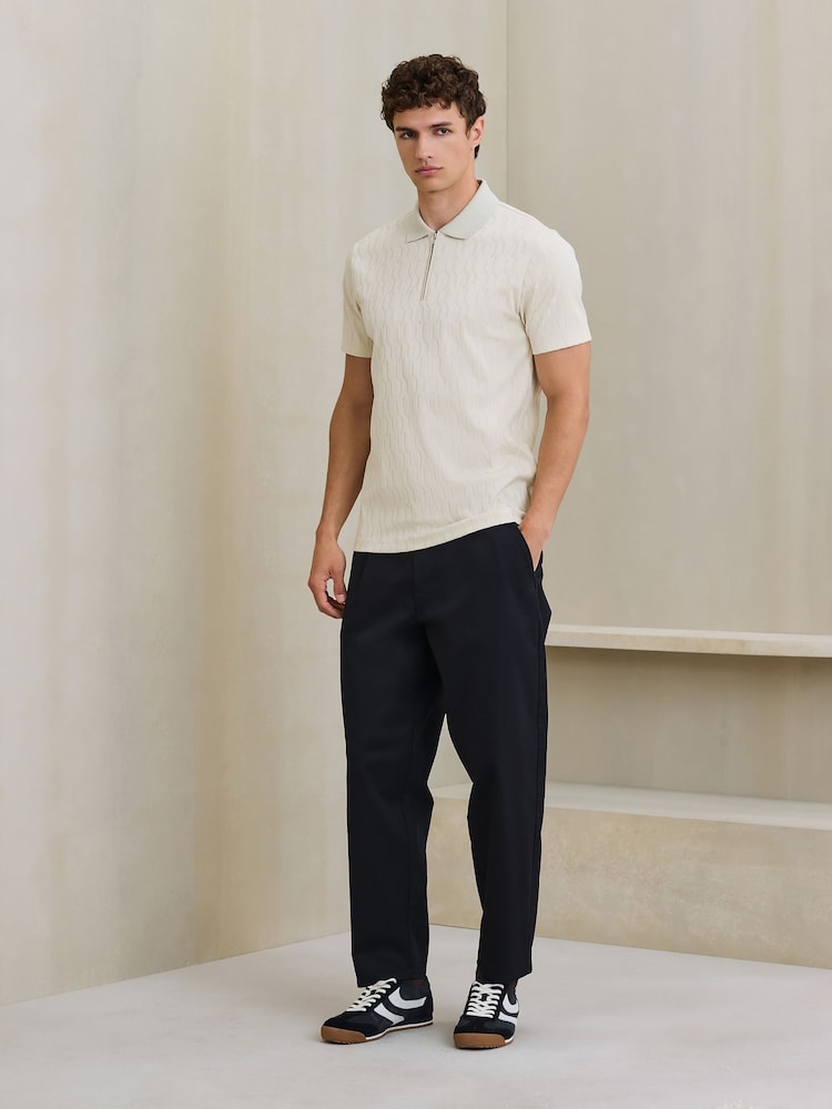Ekru - Ağıllı Jaquard Polo Shirts - 7şəkildən 2 şəkil Ekru - Ağıllı Jaquard Polo Shirts - 7şəkildən 2 şəkil
