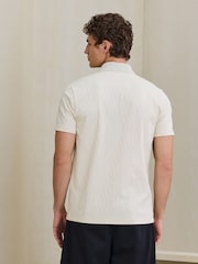 Ekru - Ağıllı Jaquard Polo Shirts - 7şəkildən 4 şəkil
