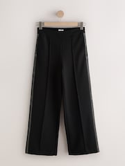 Black Sparkle Side Stripe Straight Leg Trousers - Image 6 of 8