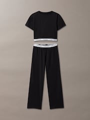 Calvin Klein Black Cotton Blend Knit Pyjamas Set - Image 1 of 1