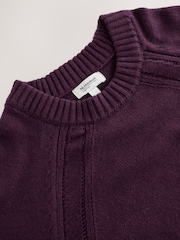 Burgundy Red N.Premium Long Sleeve Crew Neck Sweater - Image 7 of 8