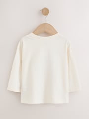 Ecru White - Long Sleeve na T-Shirt (3mths-7yrs) - Larawan 2 ng 4