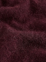 Burgundy Red N.Premium Knitted Long Sleeve Henley Jumper - Image 8 of 8