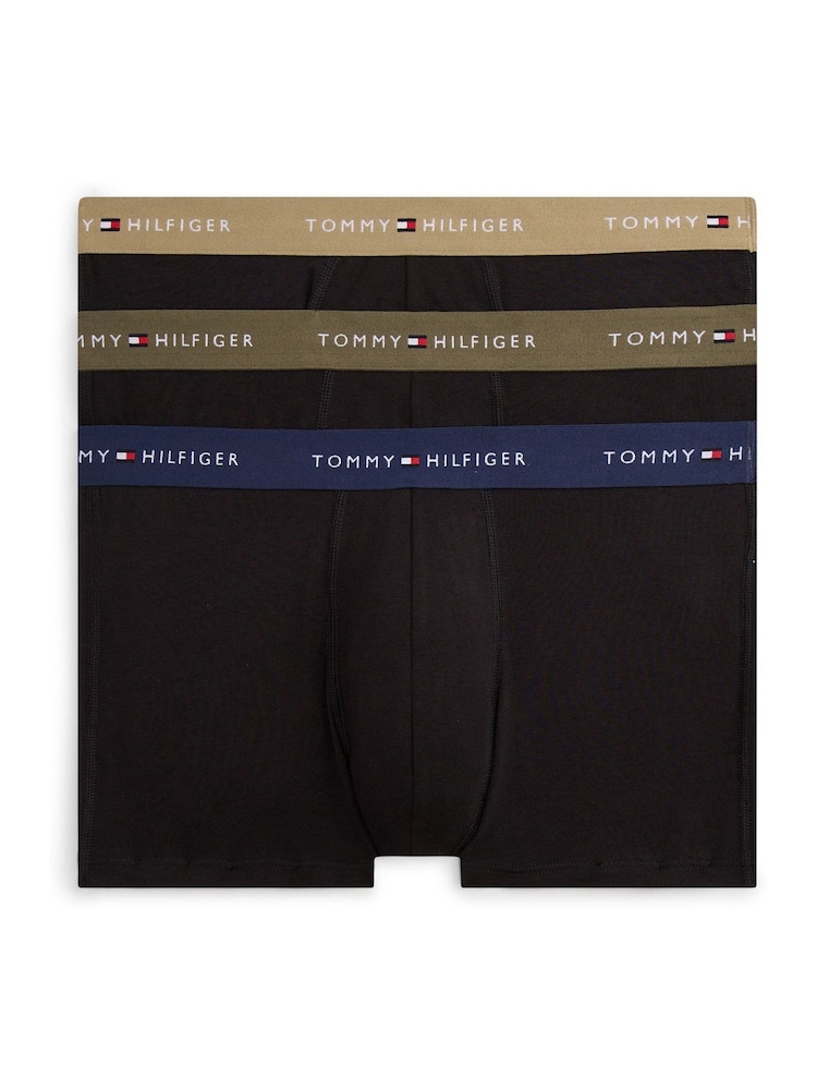 Tommy Hilfiger Blue Underwear Trunks 3 Pack - Image 1 of 6 Tommy Hilfiger Blue Underwear Trunks 3 Pack - Image 1 of 6