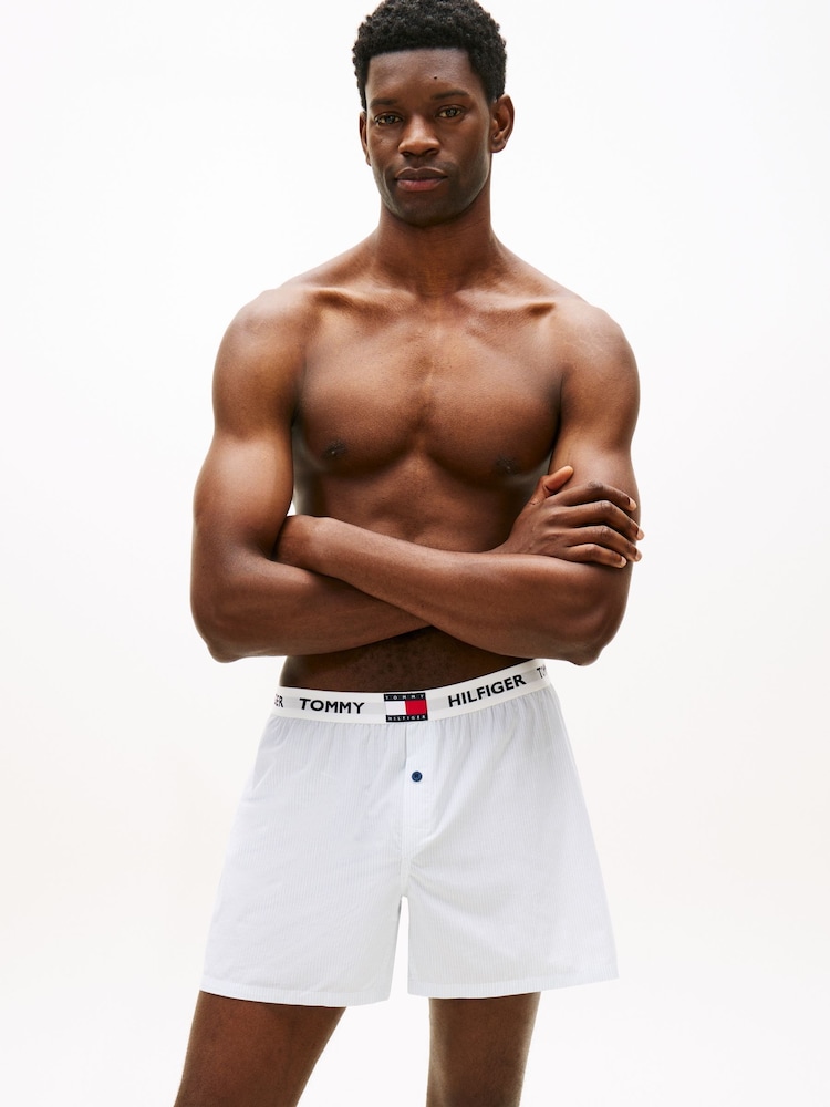 Tommy Hilfiger Blue Woven Boxers 3 Pack - Image 2 of 6