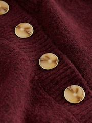 Burgundy Red Supersoft Crew Neck Long Sleeve Knit Dress - Image 7 of 8