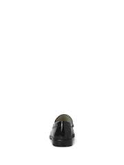 JACK & JONES Black Leather Penny Loafers - Image 4 of 7