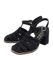 Ravel Blue Suede Block-Heel Sandals - Image 2 of 4