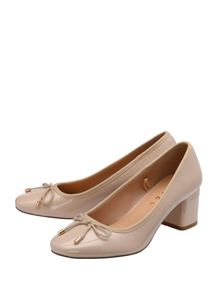 Ravel Nude Block Heel Court Shoes - Image 2 of 4