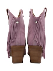 Ravel Pink Suede Heeled Ankle Boots - Image 3 of 4