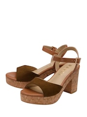 Ravel Green Block Heel Sandals - Image 2 of 4