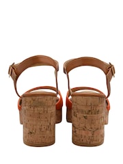 Ravel Orange Block Heel Sandals - Image 4 of 4