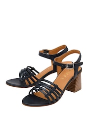 Ravel Blue Leather Ankle Strap Sandals - Image 2 of 4