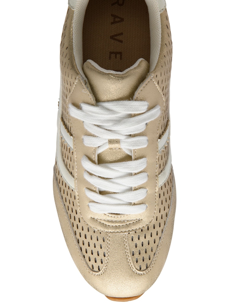 Ravel Gold Lace-Up Trainers - Image 4 of 4 Ravel Gold Lace-Up Trainers - Image 4 of 4