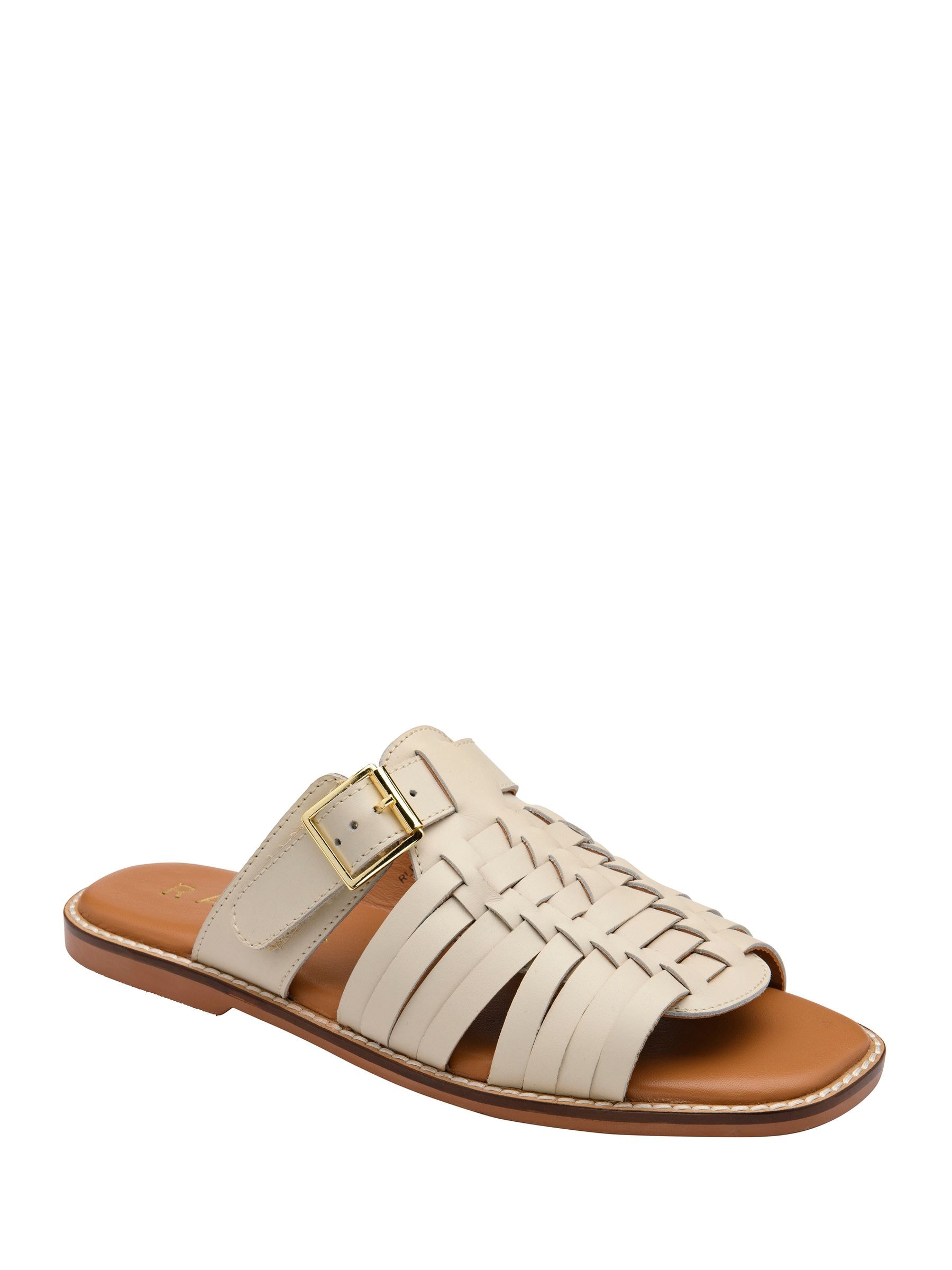 Ravel Women's Light Beige 'Dene' Leather Flat Mule Sandals In Size 8 - Image 3