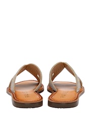 Ravel Silver Leather Mule Sandals - Image 3 of 4