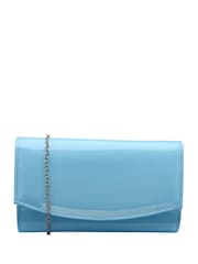 Ravel Blue Clutch Bag with Chain - Image 1 of 4