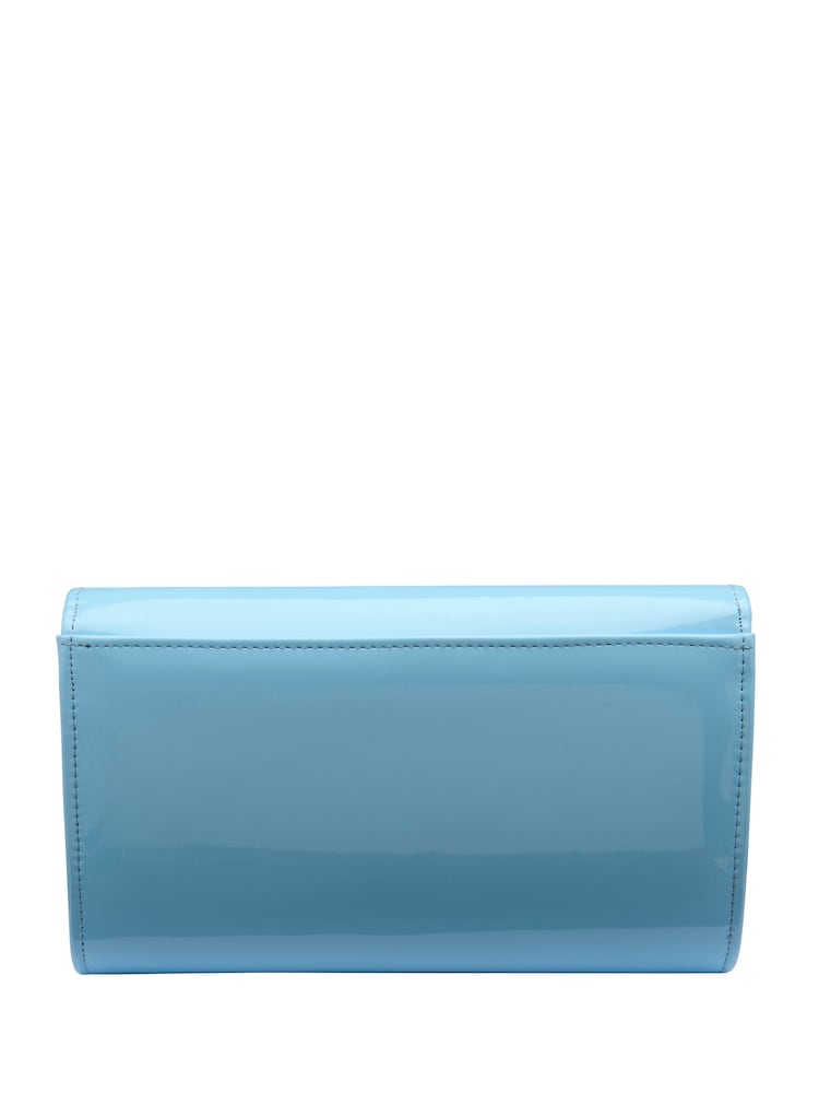 Ravel Blue Clutch Bag with Chain - Image 2 of 4 Ravel Blue Clutch Bag with Chain - Image 2 of 4