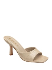 Ravel Natural Heeled Mule Sandals - Image 1 of 4