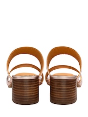 Ravel Gold Leather Mule Sandals - Image 3 of 4