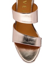 Ravel Gold Leather Mule Sandals - Image 4 of 4