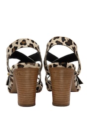 Ravel Animal Leather Block Heel Sandals - Image 3 of 4