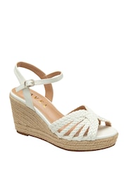 Ravel White Wedge Sandals - Image 1 of 4