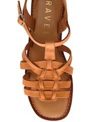 Ravel Orange Suede Open-Toe Sandals - Image 4 of 4