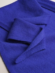 金屬藍 - N.Premium Cashmere Wool Triangle Scarf - 圖片 8，共 8