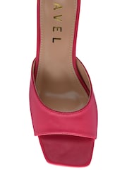 Ravel Pink Heeled Mule Sandals - Image 4 of 4
