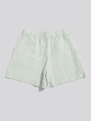 U.S. Polo Assn Green Linen Blend Stripe Boxer Shorts - Image 6 of 7