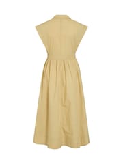 Платье-рубашка миди с короткими рукавами из поплина Rouge Edit - Изображение 7 7