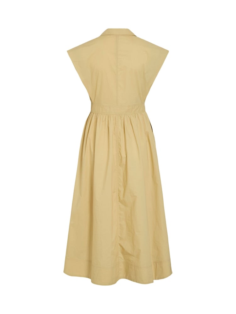 Платье-рубашка миди с короткими рукавами из поплина Rouge Edit - Изображение 7 7