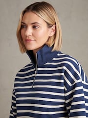 U.S. Polo Assn Blue Funnel Neck Stripe Sweatshirt - Image 5 of 8
