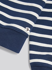 U.S. Polo Assn Blue Funnel Neck Stripe Sweatshirt - Image 8 of 8