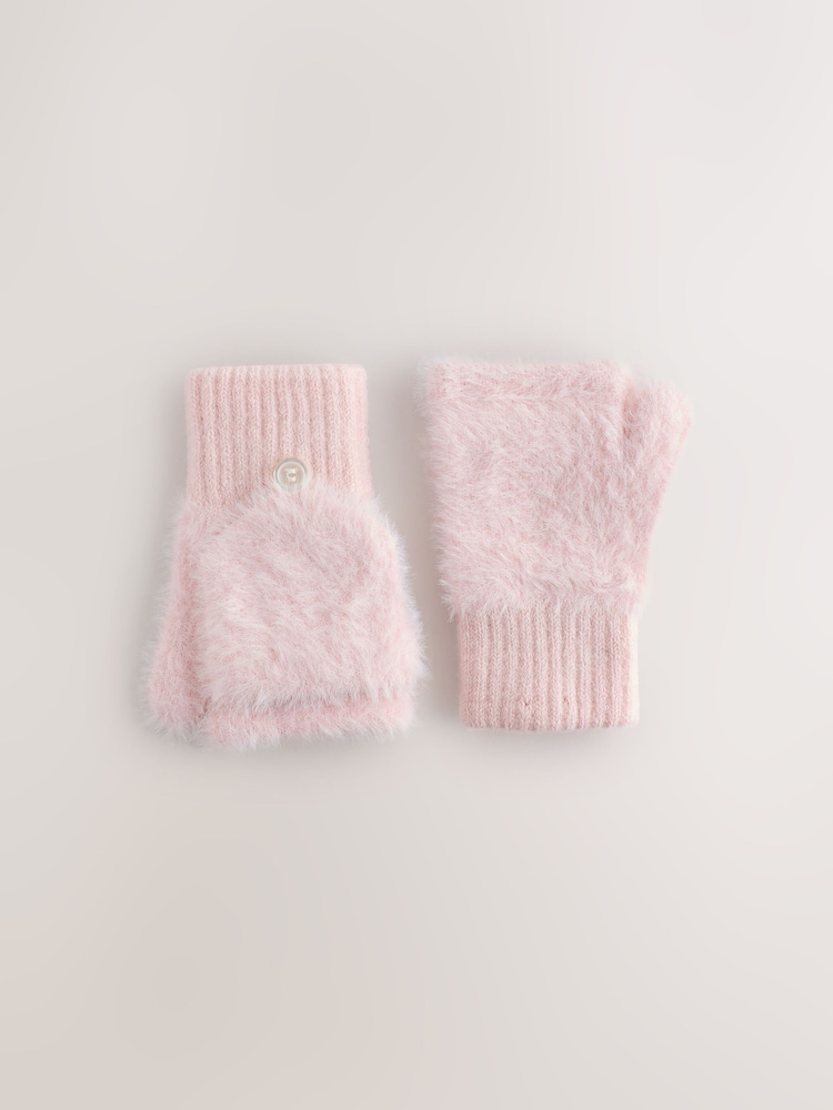Rosa - Feather Flip Mitt Gloves (3-16yrs) - Bild 1 av 3