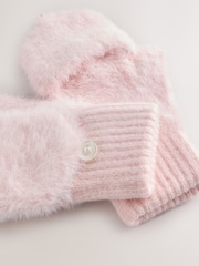 Rosa - Feather Flip Mitt Gloves (3-16yrs) - Bild 2 av 3