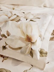 Lipsy Cream Serene Blossom 200 Thread Count Cotton Sateen Bedset - Image 3 of 5