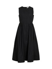 VILA Black Midi Poplin Dress - Image 2 of 3