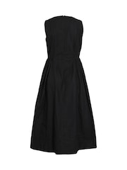 VILA Black Midi Poplin Dress - Image 3 of 3