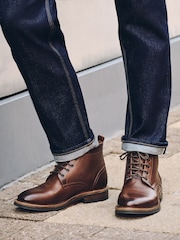 Tan Brown Leather Boots - Image 2 of 4