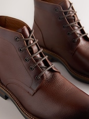 Tan Brown Leather Boots - Image 6 of 8