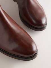 Tan Brown Leather Chelsea Boots - Image 5 of 7